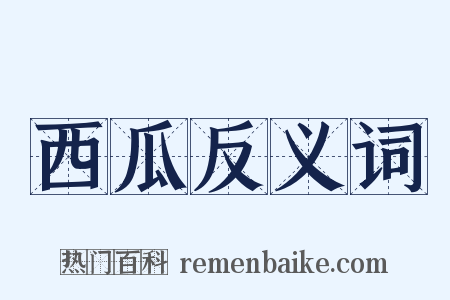 西瓜反义词是什么意思的图片